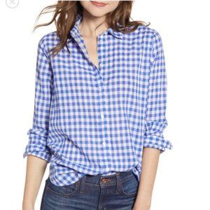 J Crew Classic-fit boy shirt in crinkle gingham 0